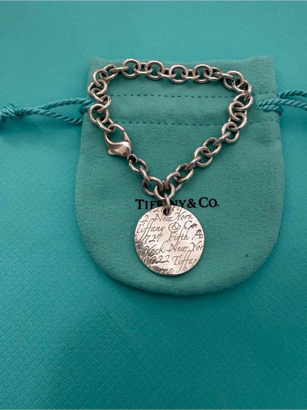 Tiffany & Co. Silver Round Tag bracelet